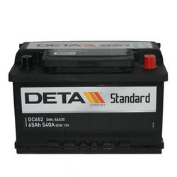 Аккумуляторная батарея Deta 65 А/ч, 540 А
