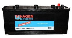 Аккумуляторная батарея Hagen 190 А/ч, 1000 А