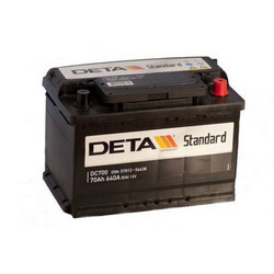 Аккумуляторная батарея Deta 70 А/ч, 640 А