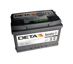 Аккумуляторная батарея Deta 72 А/ч, 720 А