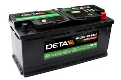 Аккумуляторная батарея Deta 105 А/ч, 950 А