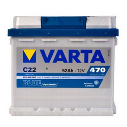Аккумуляторная батарея Varta 52 А/ч, 470 А