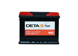 Аккумуляторная батарея Deta 62 А/ч, 540 А