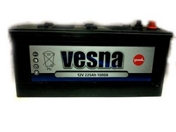 Аккумуляторная батарея Vesna 225 А/ч, 1300 А